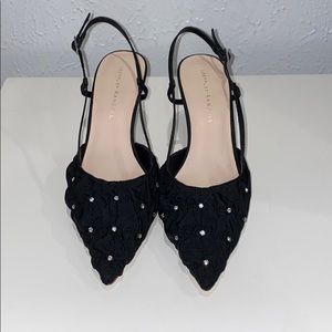 NWT Loeffler Randall Athea Taffeta kitten heels